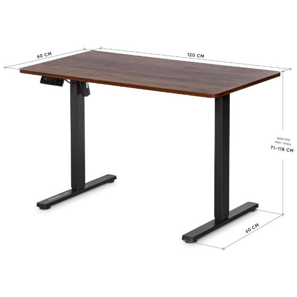 Фото - Стол с электрорегулировкой высоты Mealux PowerDesk Lite Walnut (EVO-201 Lite Walnut /B)